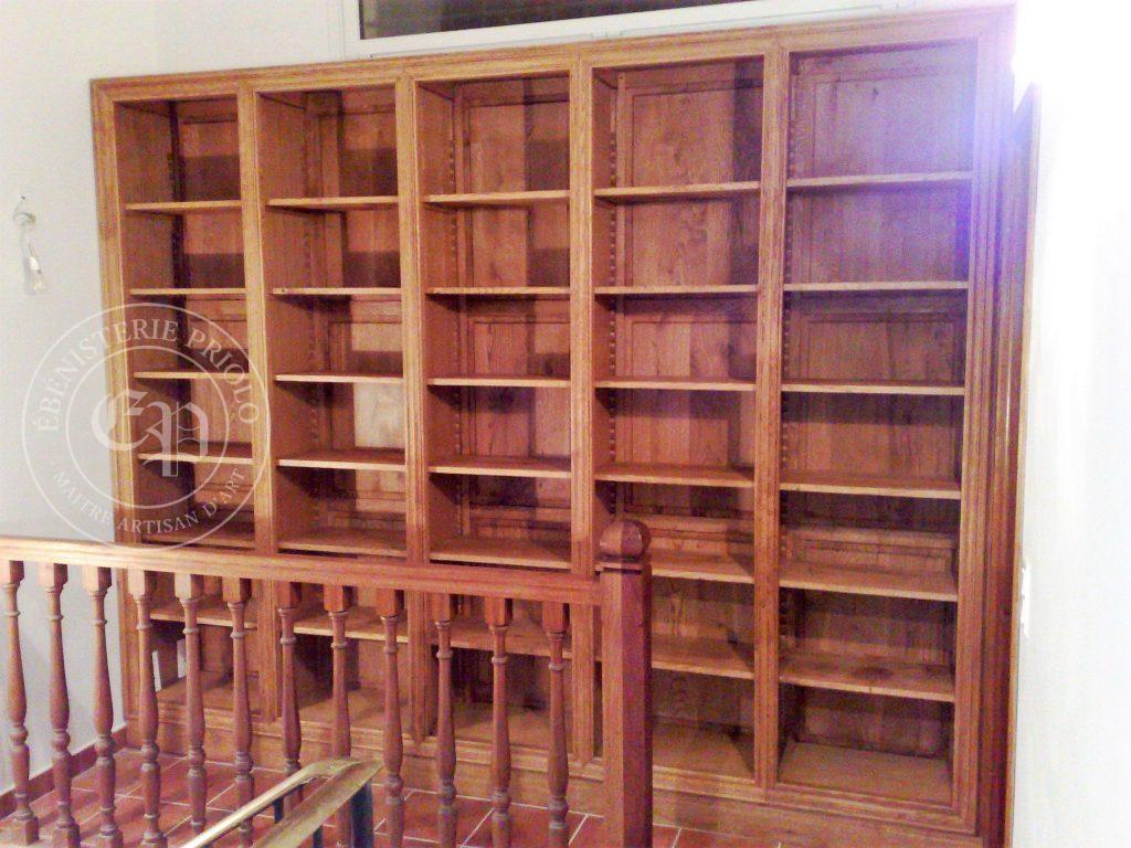 Bibliothèque 5 colones étagères réglables par crémaillère